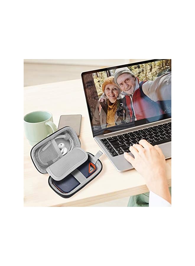 Procases حقيبة حمل صلبة من مادة إي في إيه لمحرك أقراص SSD خارجي محمول SanDisk Extreme Pro بسعة 500 جيجابايت و1 تيرابايت و2 تيرابايت ومحرك أقراص SSD خارجي محمول My Passport من WD، حقيبة سفر واقية مقاومة للصدمات وحامل تخزين (الحقيبة فقط) - أسود  - Image 3