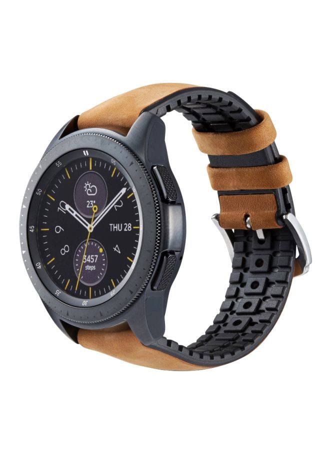 NIBEMINENT Replacement Band For Huawei Watch GT/Samsung Gear S3 Classic/Frontier/Galaxy/Moto 360 2nd Gen Brown