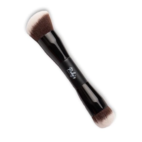Ruby's Organics Dual Ended Makeup Brush for Face Makeup - Multipurpose brush for Foundation, Concealer, Blush and Compact for flawless finish, Blending and Powder Brush, Cruelty-free, Large Coverage Makeup Tool - Image 2