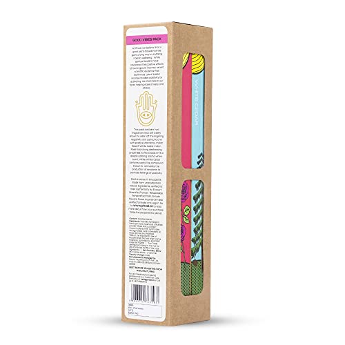 Phool Luxury Incense Good Vibes Combo Pack – Natural Incense Sticks (Indian Rose & White Cedar), 80 Organic Charcoal-Free Agarbatti, Pack of 2, Free Wooden Stand, Pooja & Home - Image 5