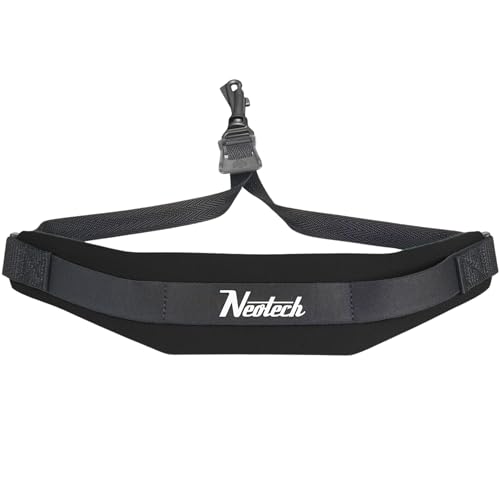 Neo Tech Neotech Saxophone Swivel Hook Neck Strap Soft Sax Padded for Alto Tenor Baritone Soprano – (XL, Black) - Made in USA - Image 1