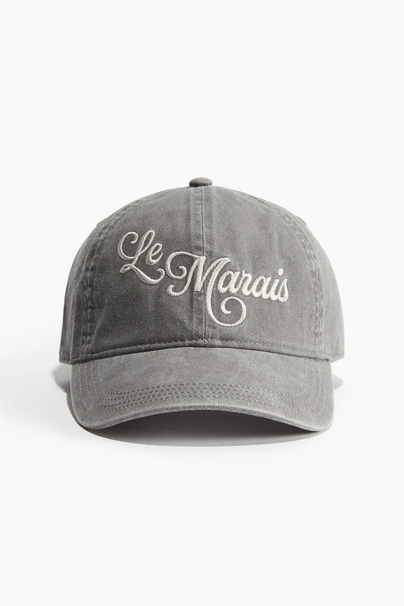 اتش اند ام Motif-detail cotton cap