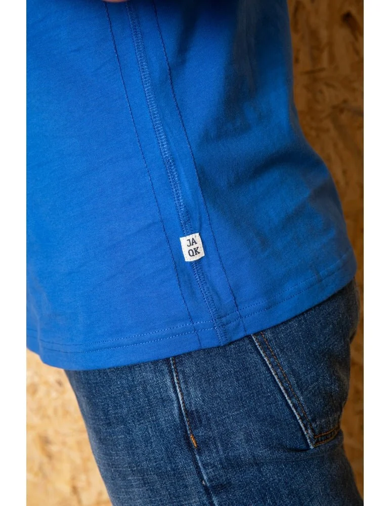 Jaqk Feel Good - Embroidered Blue T-Shirt
