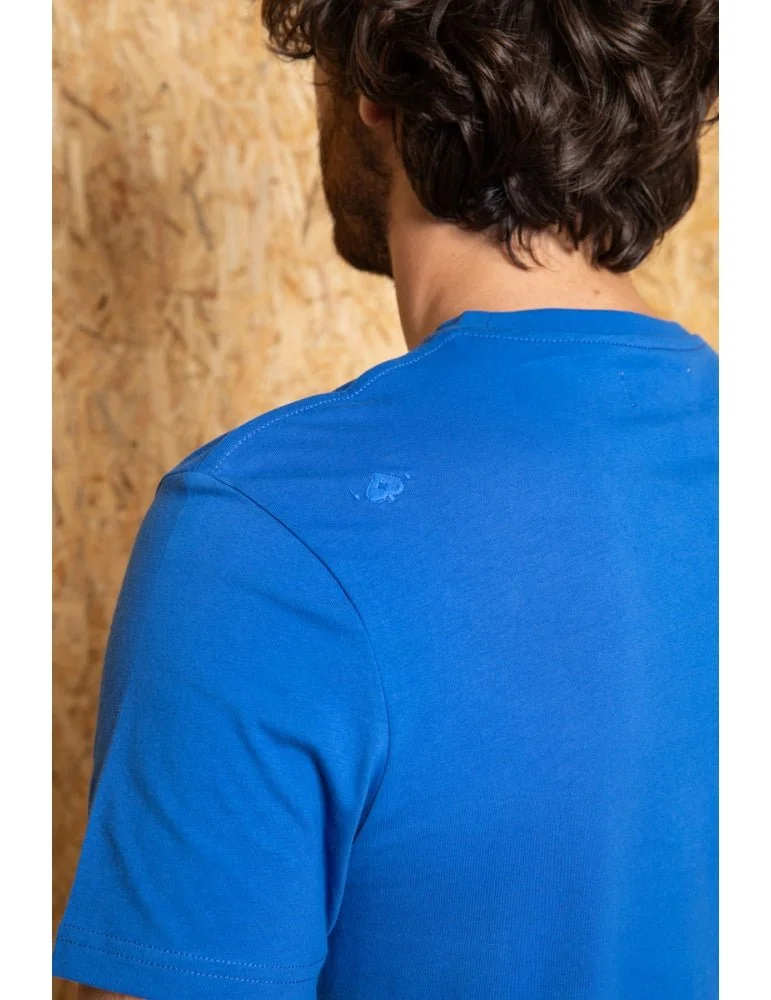 Jaqk Feel Good - Embroidered Blue T-Shirt