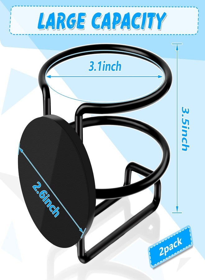 jixsloft Magnetic Cup Holder, 2 Pack Portable Cup Holder for Tractor Mower Truck Car Fridge, Magnet Cup Drink Holder - Image 2