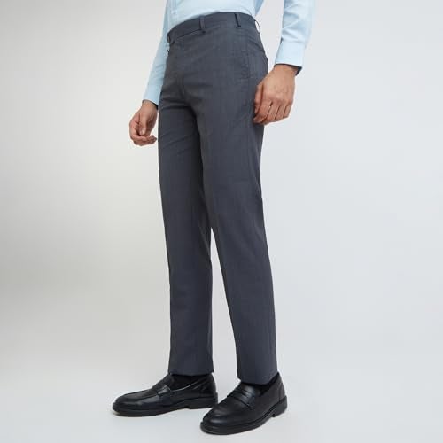 Raymond Contemporary Fit Dark Blue Trouser for Men - Image 3