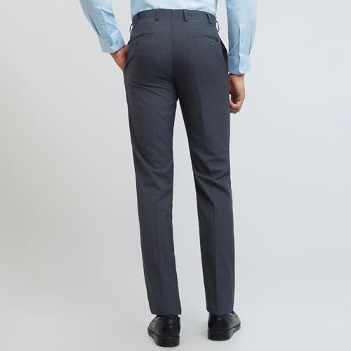 Raymond Contemporary Fit Dark Blue Trouser for Men - Image 4