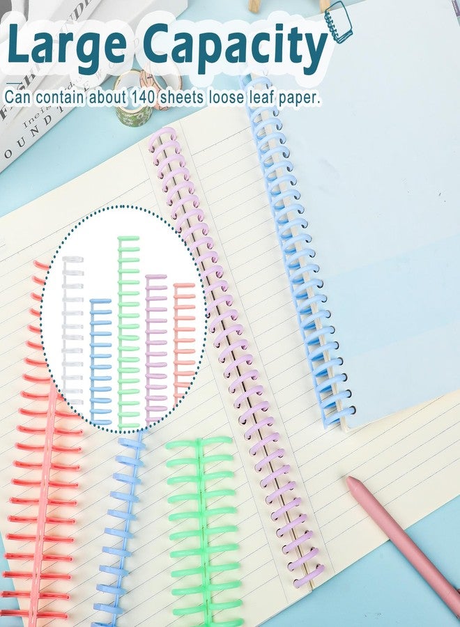 NEWEST 15 PCS Plastic Binding Combs, NEWEST 30 Rings Click Binding Coils, 3/4 Inch Diameter Comb Binding Spines, Assorted Colored 80 Sheets Capacity Binder Combs for Notebooks, Documents - Image 4