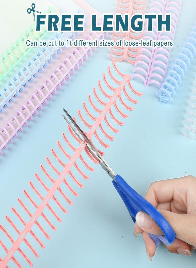 NEWEST 15 PCS Plastic Binding Combs, NEWEST 30 Rings Click Binding Coils, 3/4 Inch Diameter Comb Binding Spines, Assorted Colored 80 Sheets Capacity Binder Combs for Notebooks, Documents - Image 5