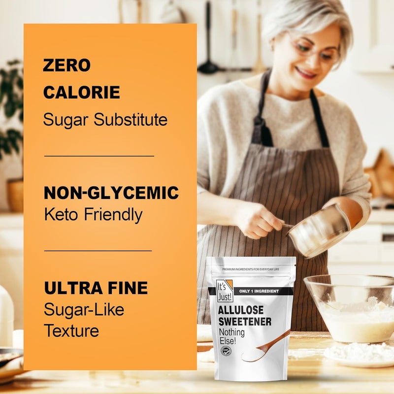It's Just! Allulose Sweetener - Keto Friendly Sugar Substitute, Non-Glycemic, Non-GMO, 32oz - Image 3