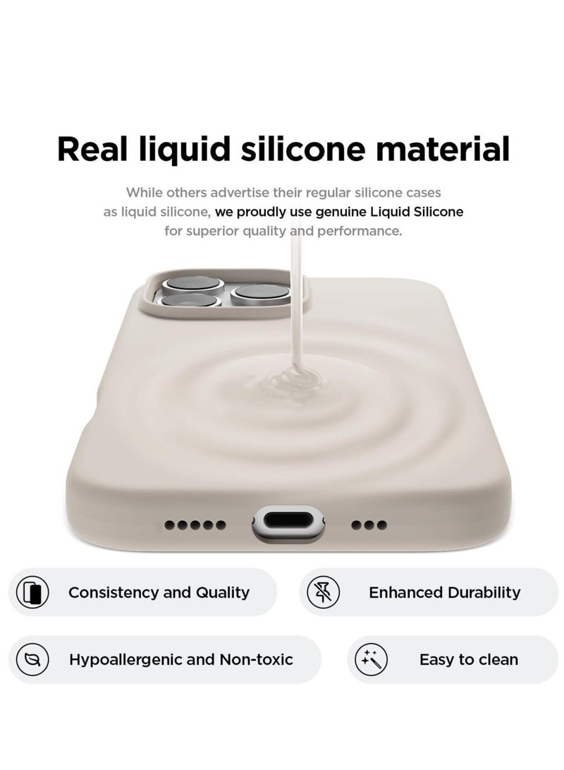 ELTRAZONE iPhone 16 Pro Case Cover - Full Body Protection, Shockproof, Slim, Anti-Scratch with Soft Microfiber Lining - Stone - Image 3