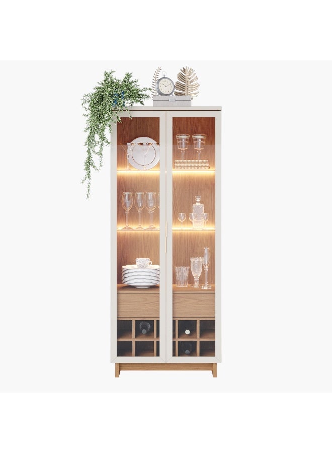 Home Box Volca 2-Door Curio Cabinet with LED Light - Image 3