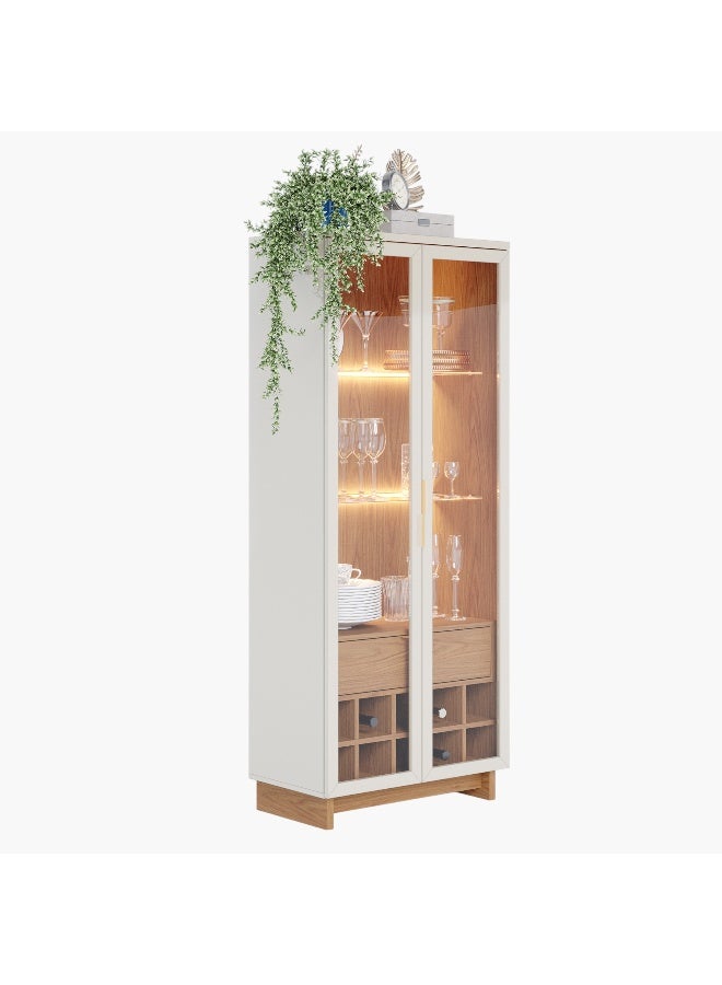 Home Box Volca 2-Door Curio Cabinet with LED Light - Image 5