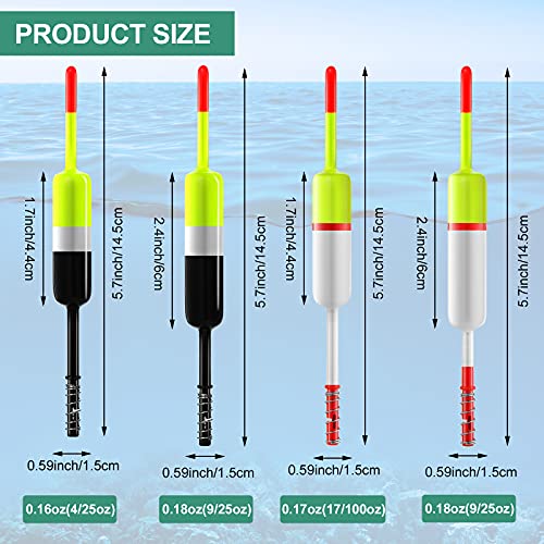 Sumind 10 Pieces Fishing Bobbers Fishing Floats and Bobbers Fishing Floaters Crappie Bobbers Spring Slip Bobbers Fishing Float Accessories for Fishing (Black and Yellow,2.4 Inch) - Image 3