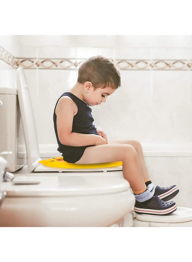 POKANIC Toilet Potty Training Seat Cover, Travel Toilet Seat, Folding Non Slip Silicone Pads, Travel Portable Reusable Kids Toddlers Boys Girls, Carry Bag - Image 5