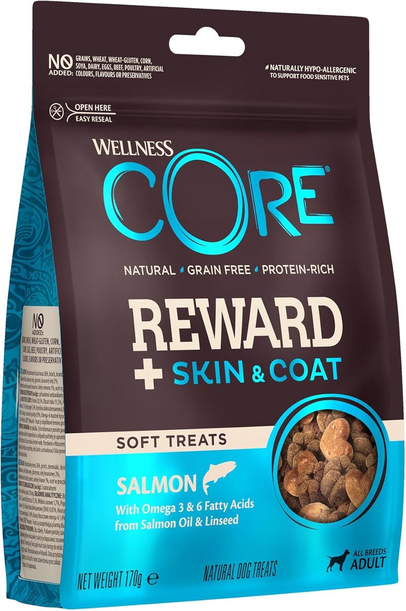 Wellness CORE Daily life matching design Dog Dry Treats Reward+ Skin & Coat Salmon 170g Integrated practical design - Image 1