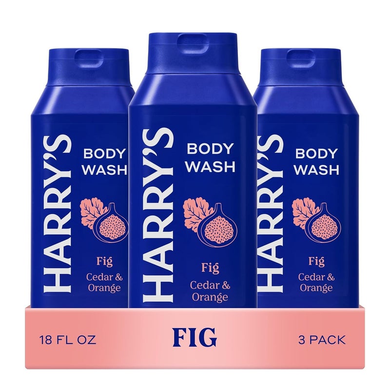 Harry's Men's Body Wash - Fig - (3 Pack) 18 fl oz - Shower Gel for Men - No Parabens, Sulfates, or Dyes - Image 1