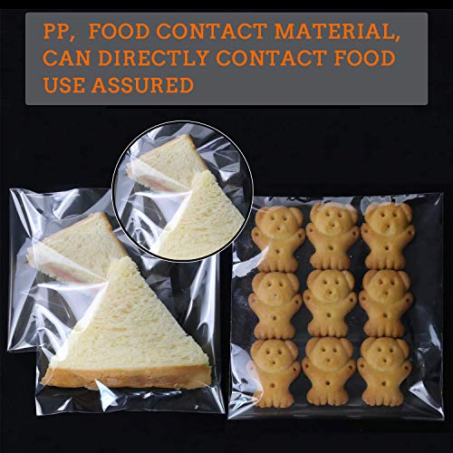 NEOACT 480 PCS Clear Resealable Cellophane Bags 2 Sizes with 180 PCS 3.5×5 Inches, 300 PCSS 4×6 Inches Good for Bakery, Snacks, Candle, Soap, Cookie, Cards. - Image 5