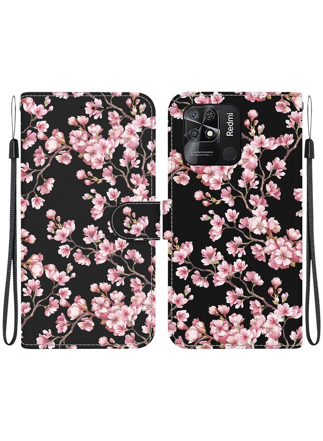 The Bros Case For Xiaomi Redmi 10C Crystal Texture Colored Drawing Leather Phone Case