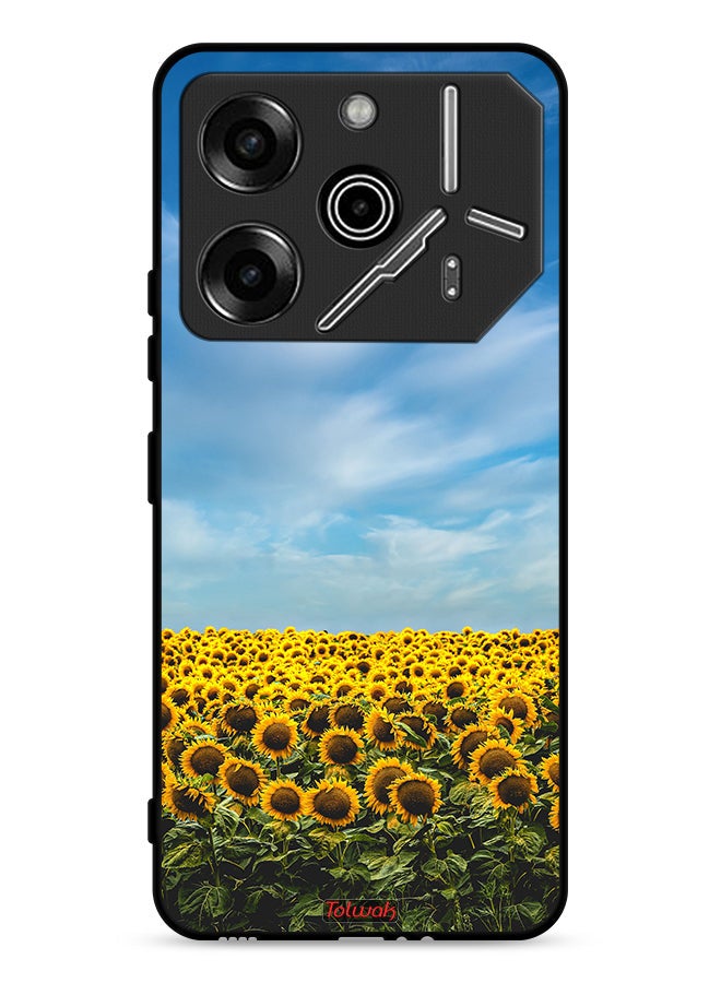 Tolwak Tecno Pova 6 Pro 5G Protective Case Cover Sunflowers Under The Sky - Image 1