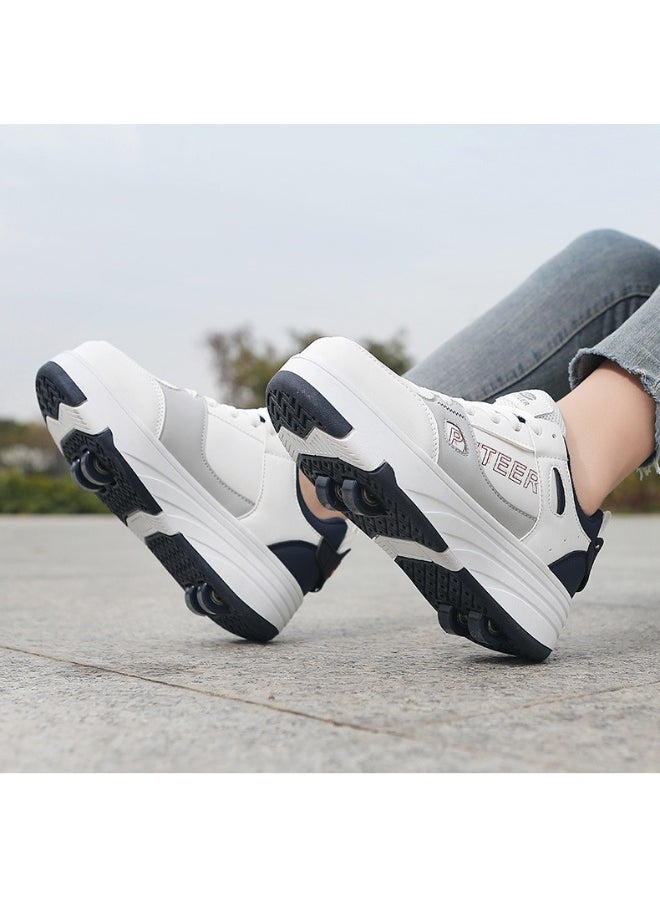 NIBEMINENT Kids Roller Skates Shoes 4 Wheels Roller Shoes Boys Girls Wheel Shoes Roller Sneakers Shoes for Beginner More Balanced  - Image 4