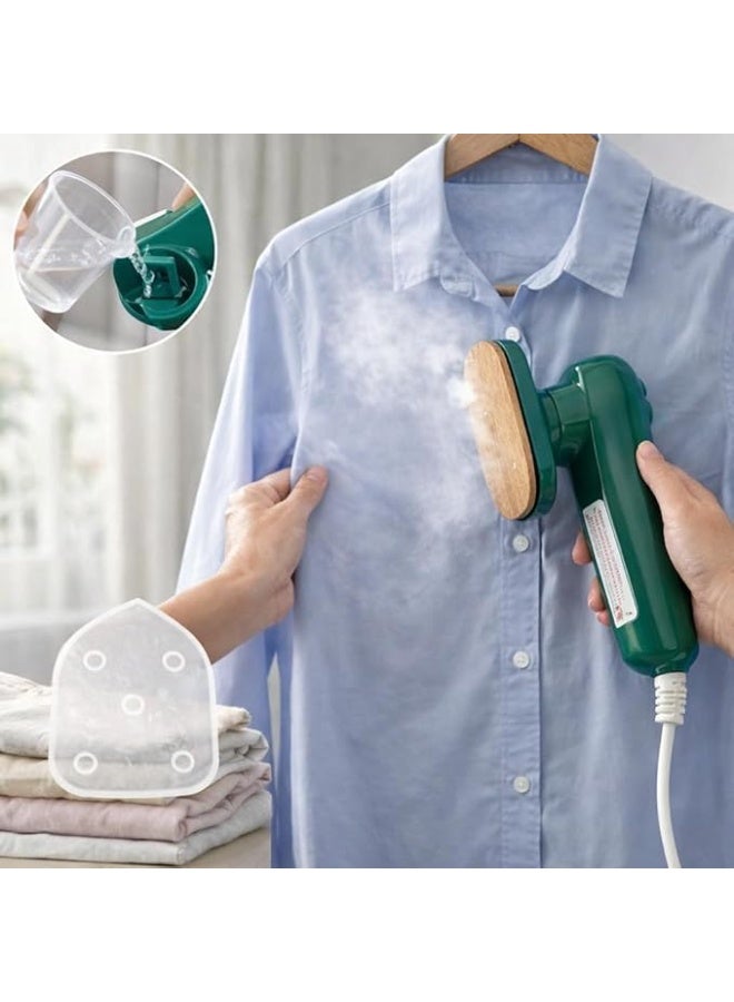 Portable handheld steam iron with spray nozzle, compact electric garment press with anti-drip design, lightweight for travel, garment care, crafts, sewing, and home use with silicone pad. - Image 4