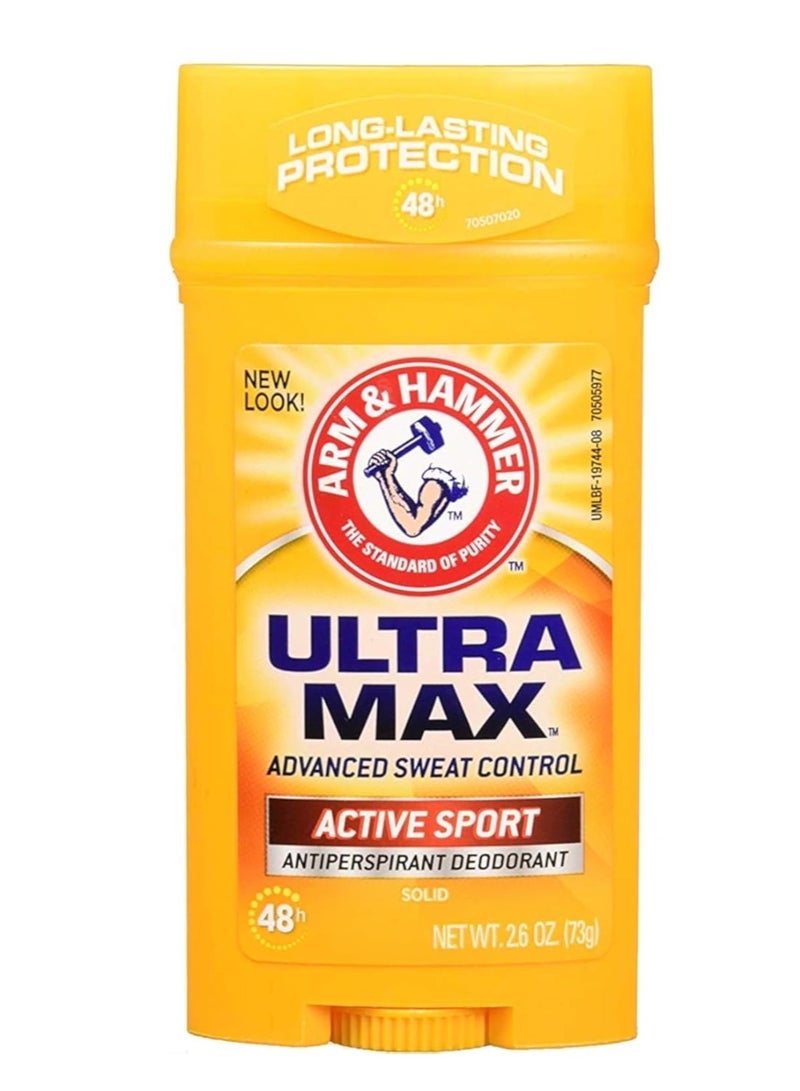 Arm & Hammer Ultra Max Active Sport Antiperspirant Deodorant 73g - Image 1
