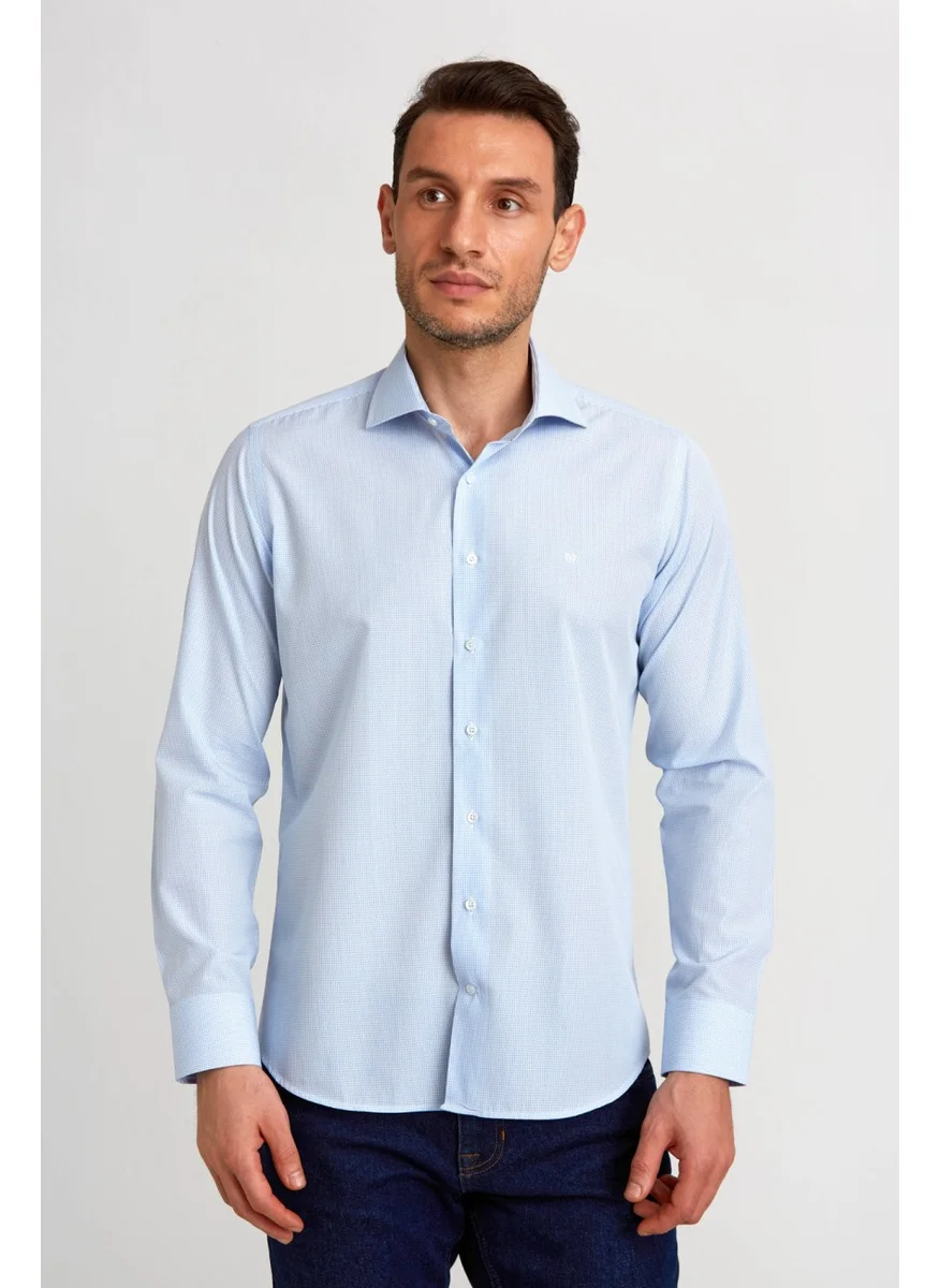 Bisse Gm 232070 Uk Italian Collar Shirt Blue GM23K232070_D35