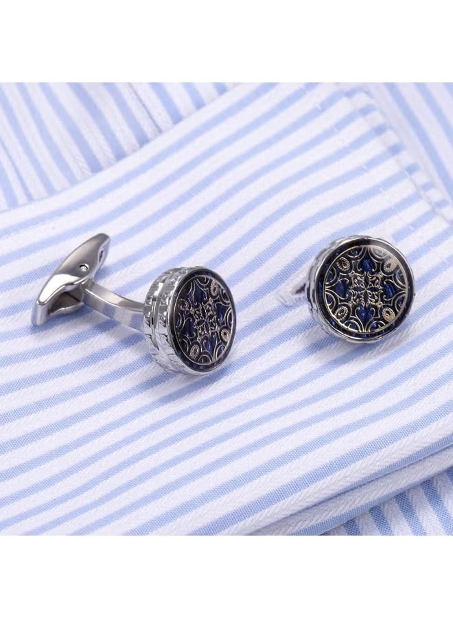 1 Pairs Men's Cufflinks, Shirt Suit Cufflinks, with Classic Calm and Unique Design are Suitable for Formal occasions and Daily Mens Accessories（with Cufflink Box） - Image 5