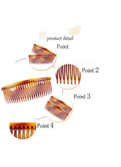 Fodattm Fodattm Set of 4 Large 5 Inches 24 Teeth Hair Side Comb French Hair Accessories Plastic Hair Clip Clamp for Men Women  - Image 5