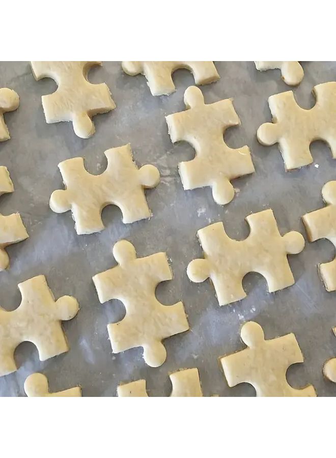 Stainless Steel Jigsaw Puzzle and Cat Cookie Cutter 2 Piece Set - Image 4