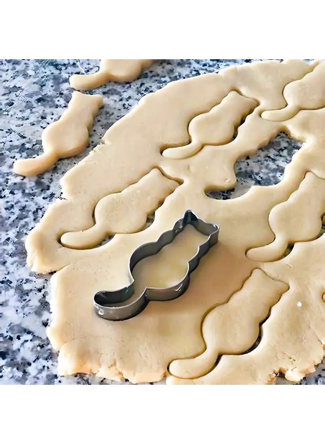 Stainless Steel Jigsaw Puzzle and Cat Cookie Cutter 2 Piece Set - Image 5