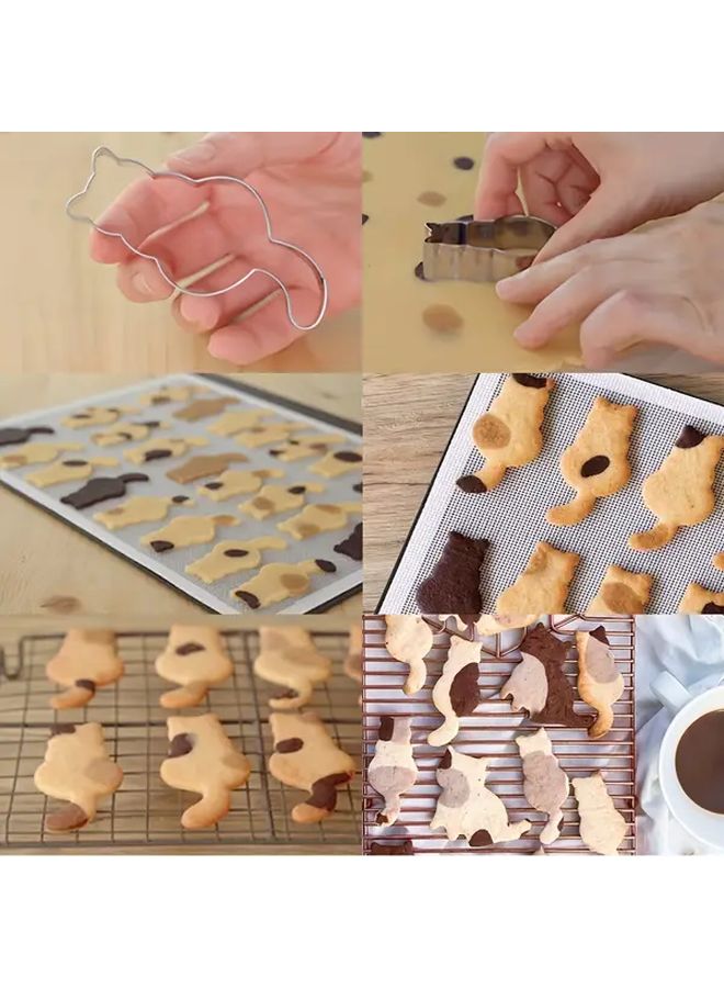 Stainless Steel Jigsaw Puzzle and Cat Cookie Cutter 2 Piece Set - Image 2
