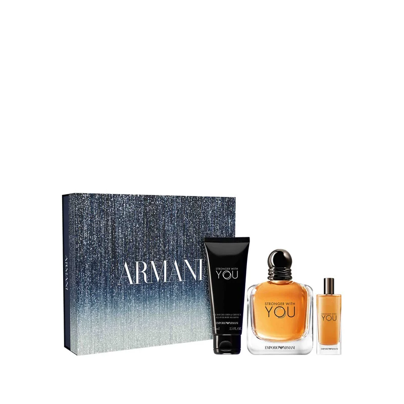 armani Stronger with you 100ml eau de toilette holiday Set
