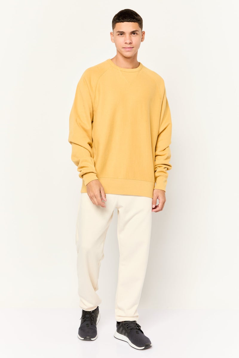 Champion Men Sportswear Fit Long Sleeves Outdoors Sweatshirts, Mustard - Image 2