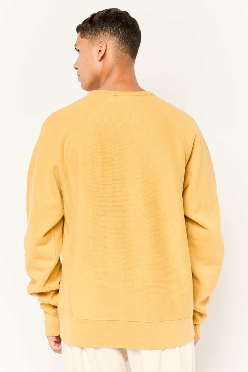 Champion Men Sportswear Fit Long Sleeves Outdoors Sweatshirts, Mustard - Image 4