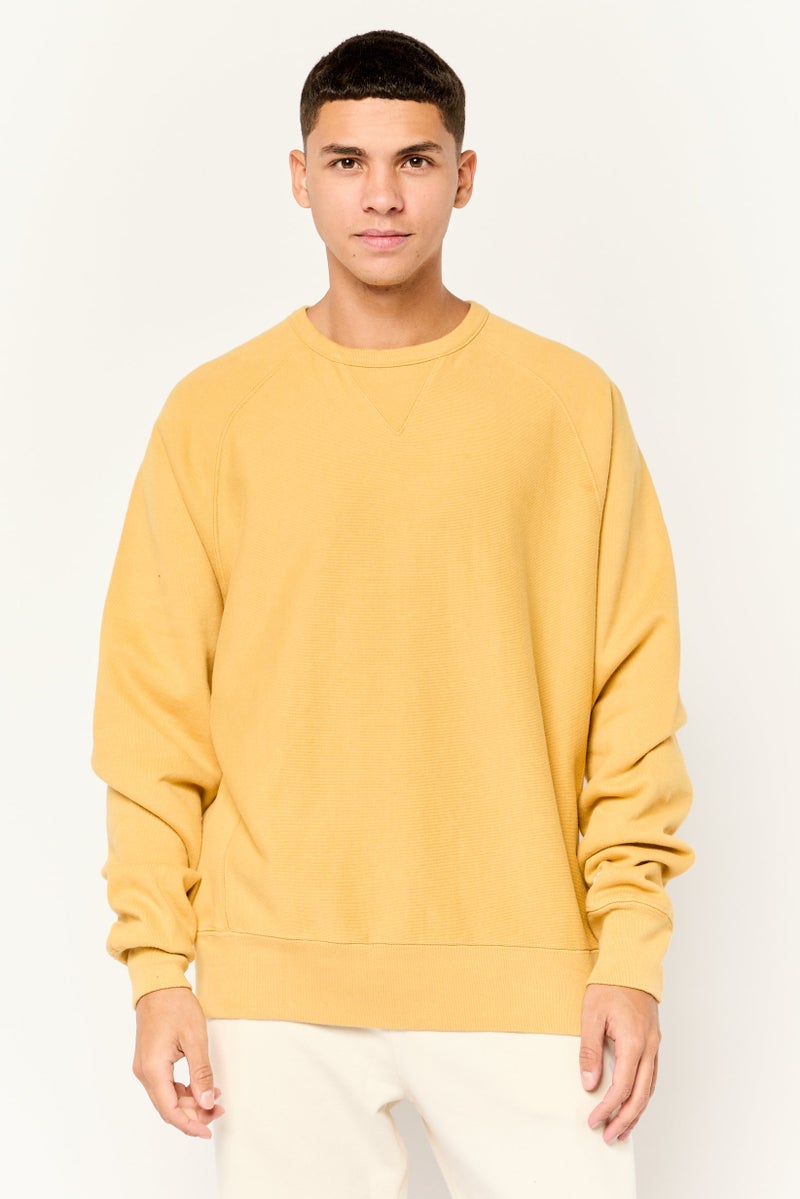 Champion Men Sportswear Fit Long Sleeves Outdoors Sweatshirts, Mustard - Image 1