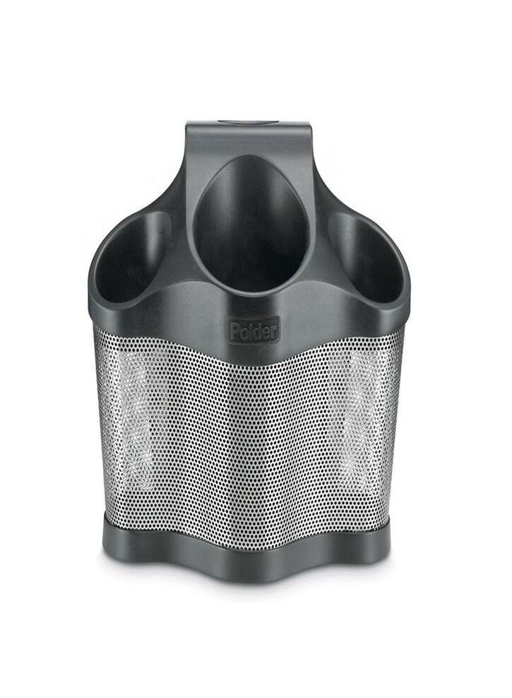 Polder Holder for Organizing Hair Dryer Tools Modern Design Black - Image 2