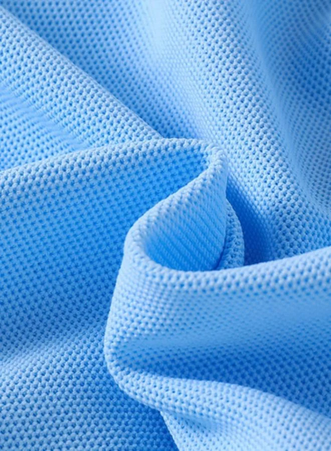 Take Two sky blue Girls Frill Sleeve Mesh Dress With Patchwork for Women | Best Price UAE