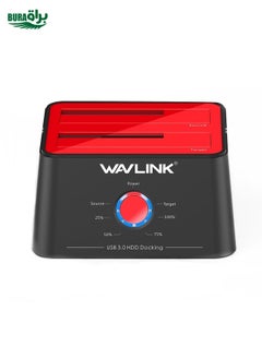 BURAQ Wavlink ST334U SSD Dual Bay External Hard Drive Docking Station USB 3.0 to SATA I/II/III(US Plug)  - Image 2