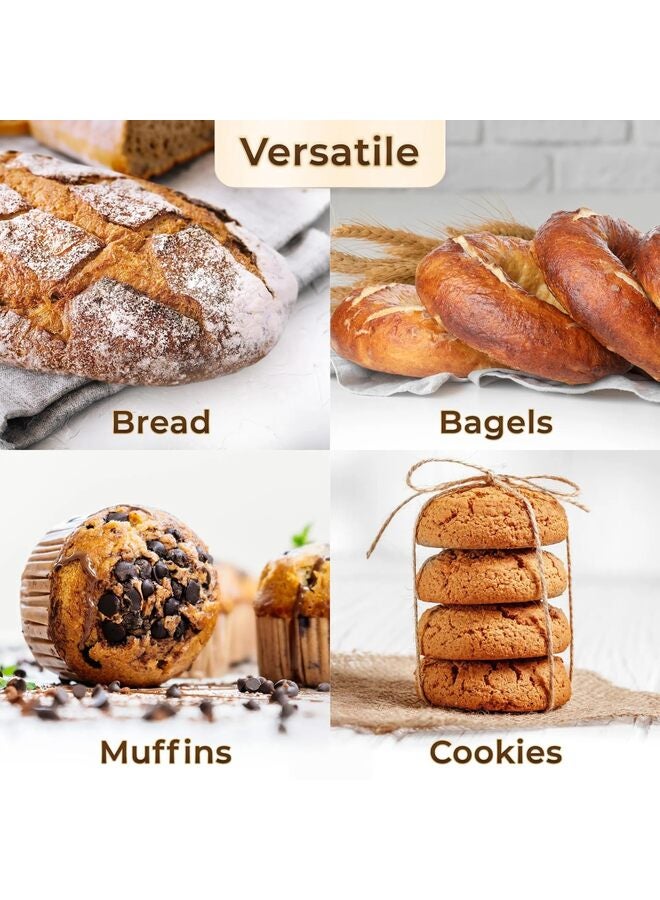 يُسلِّم صندوق خبز كبير الحجم مصنوع من الخيزران، يُستخدم في المطبخ لتخزين الطعام على سطح الطاولة. - Image 4