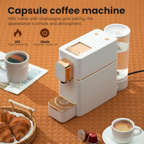 cutesun Espresso Machine for Coffee Capsules Compatible with Nespresso OriginalLine Machine, Espresso Maker for Nespresso OriginalLine, Bestpresso Coffee Capsules Peet's Espresso more (White) - Image 2