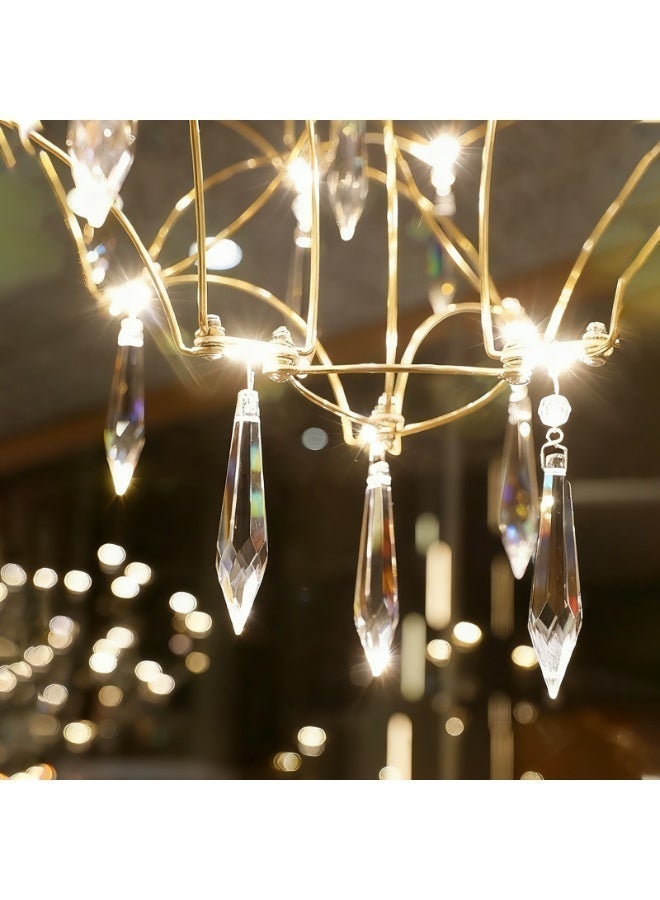 Large Modern Chandelier-Creative Bedroom Ceiling Chandeliers-Artistic 3D Crystal Cube Chandelier - Starry Sky Firefly LED chandelier Light , Chandalier Cristal Stone,Stainless Steel +High Quality K9 Crystal LED Light, Electroplated Luxury Modern Chandelier for Living Room, Dining Room, Bedroom Home Decor ，With Light Bulb/Light Source-Crystal Vintage Decor,Best Choice For Family,For Your Home-Classic Chandelier - Image 2