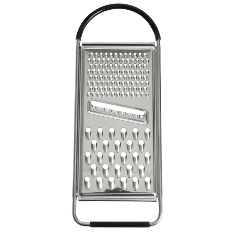 Oster Helmsdale Flat Cheese Grater With Anti-Slip Handle, Stainless Steel Zester/Multi-Functional Tool for Kitchen Preperation, Black - Image 4