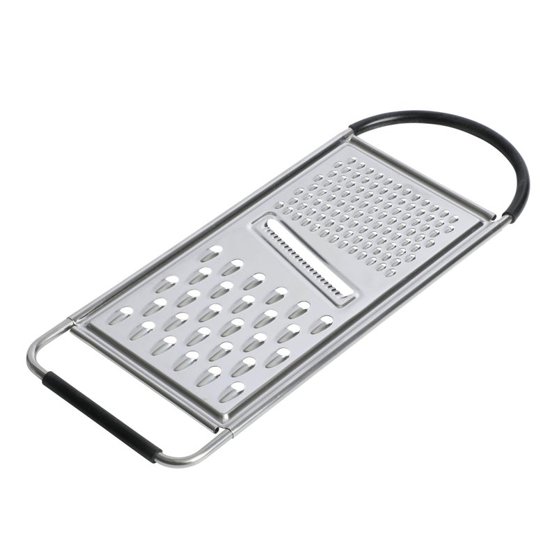 Oster Helmsdale Flat Cheese Grater With Anti-Slip Handle, Stainless Steel Zester/Multi-Functional Tool for Kitchen Preperation, Black - Image 1