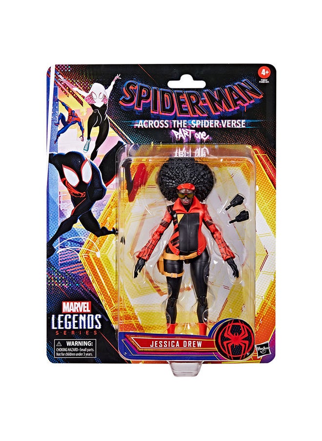 HASBRO - GAMING Marvel Legends Series Across The Spider-Verse, Part One Jessica Drew 6-inch Action Figure Toy, 2 Accessories  - Image 4