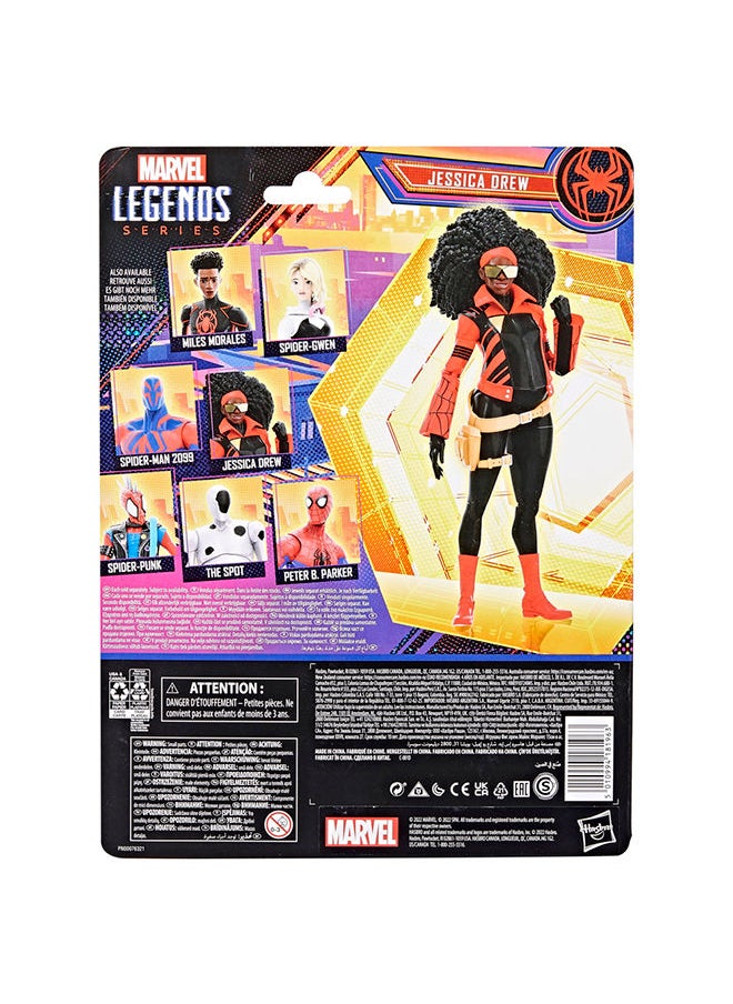 HASBRO - GAMING Marvel Legends Series Across The Spider-Verse, Part One Jessica Drew 6-inch Action Figure Toy, 2 Accessories  - Image 5