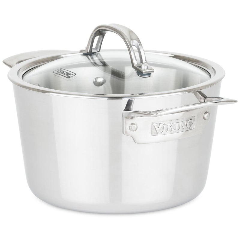 Viking 3Ply Stainless Steel Stock Pot 34 Quart Soup Cooking Pot with Lid