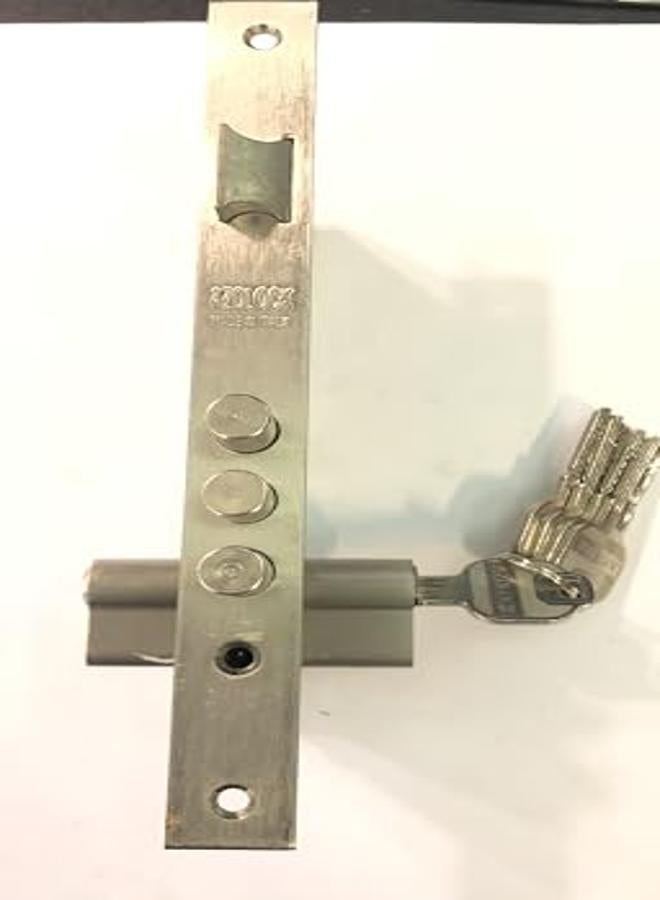 قفل شقة Azdlock بمفتاح مسطح فضي اللون - Image 3