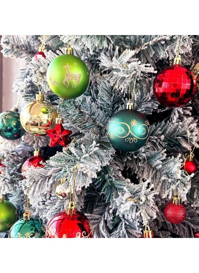 GGEROU 44Pcs Christmas Ball Ornaments Christmas Baubles Shatterproof Christmas Tree Balls Ornaments Hanging Decoration Assorted Ornament  - Image 3